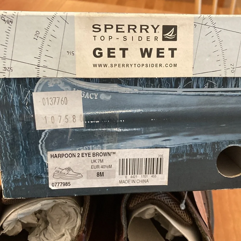 Sperry Men's Dark Brown Boat Shoes “Harpoon 2 Eye”